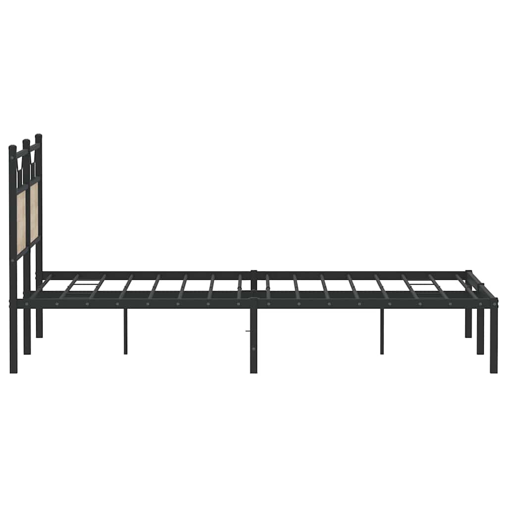 sonoma tölgy színű szerelt fa ágykeret matrac nélkül 150x200 cm