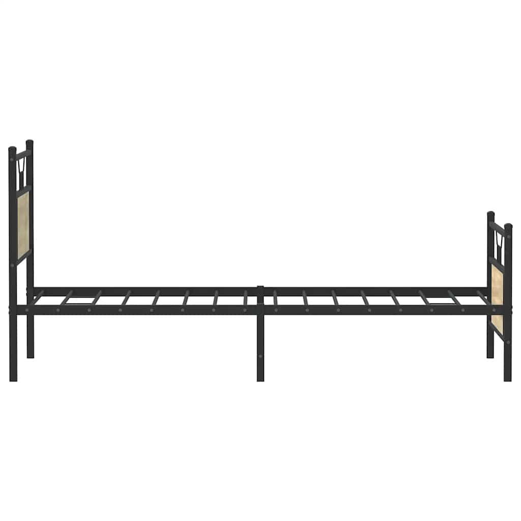 sonoma tölgy színű szerelt fa ágykeret matrac nélkül 80x200 cm