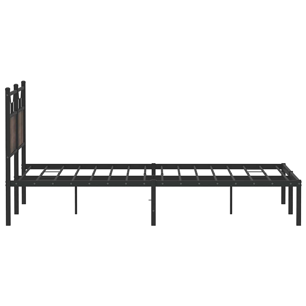 barna tölgy színű szerelt fa ágykeret matrac nélkül 140x190 cm