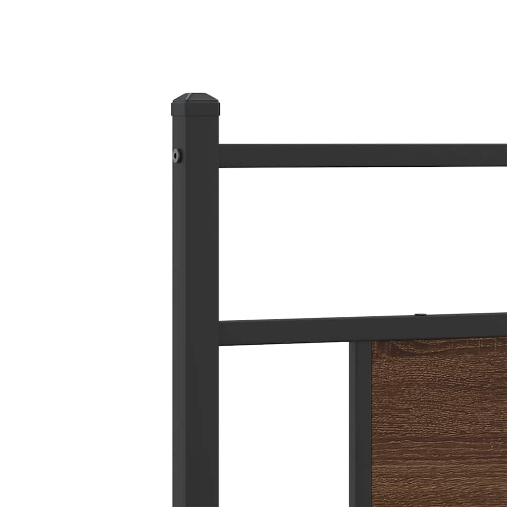 barna tölgy színű szerelt fa ágykeret matrac nélkül 75x190 cm