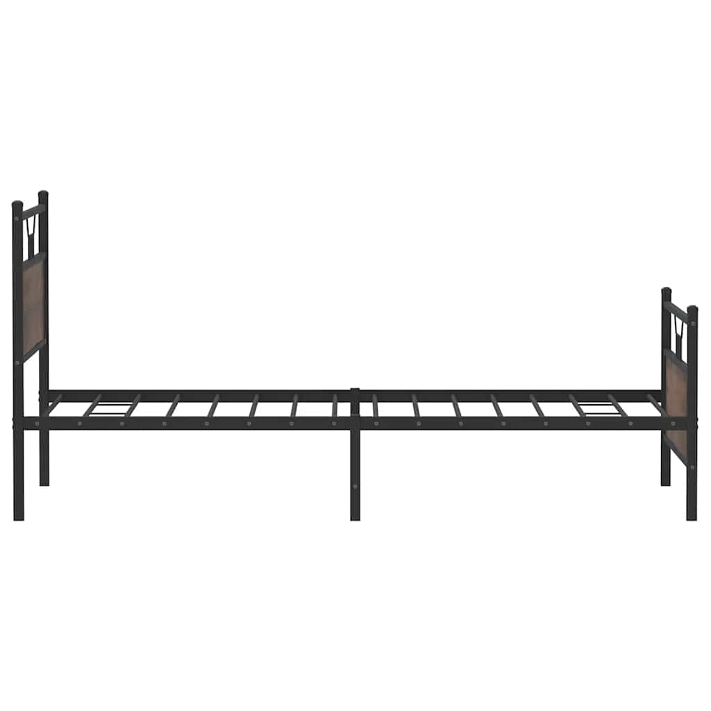 barna tölgy színű szerelt fa ágykeret matrac nélkül 90x190 cm