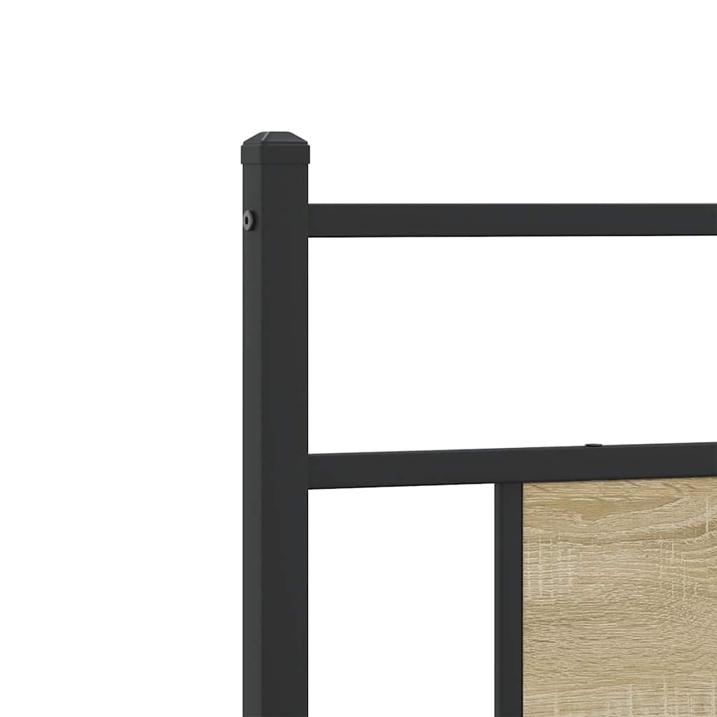 sonoma tölgy színű szerelt fa ágykeret matrac nélkül 80x200 cm