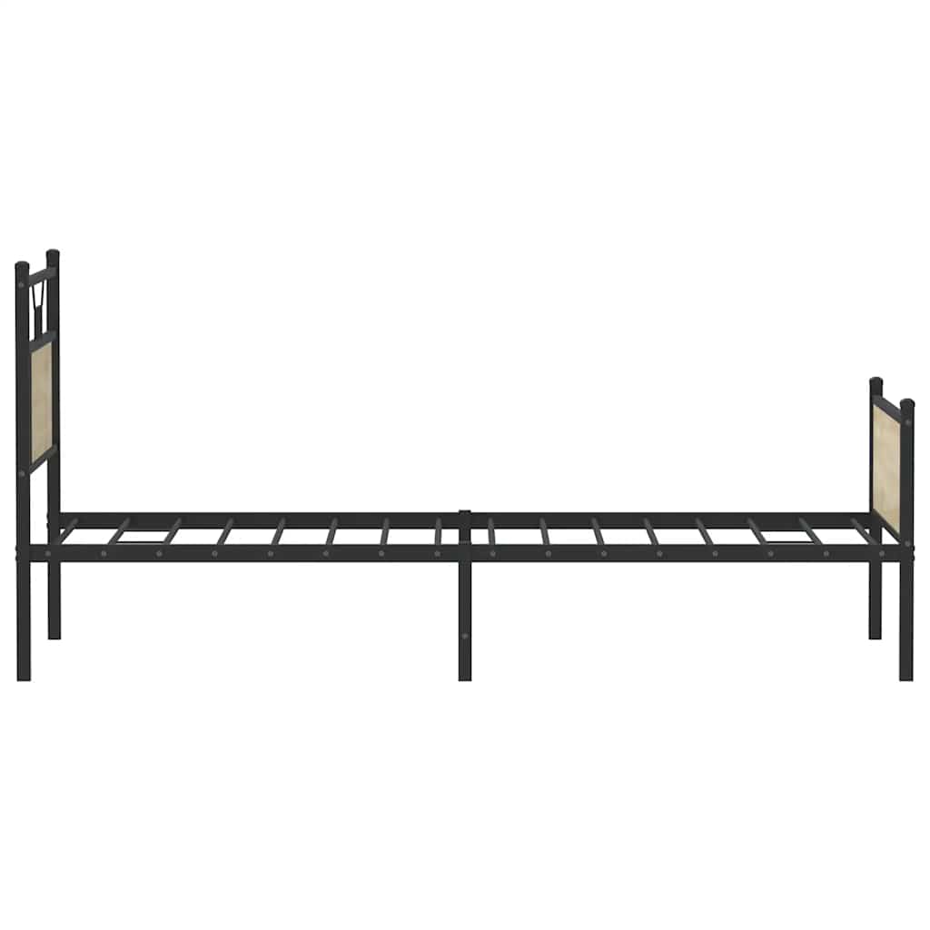 sonoma tölgy színű szerelt fa ágykeret matrac nélkül 80x200 cm