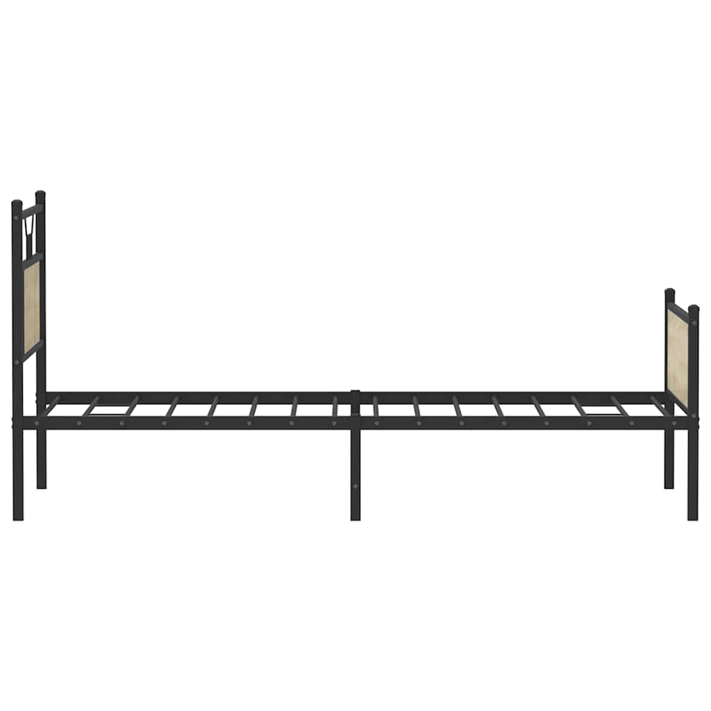 sonoma tölgy színű szerelt fa ágykeret matrac nélkül 90x200 cm
