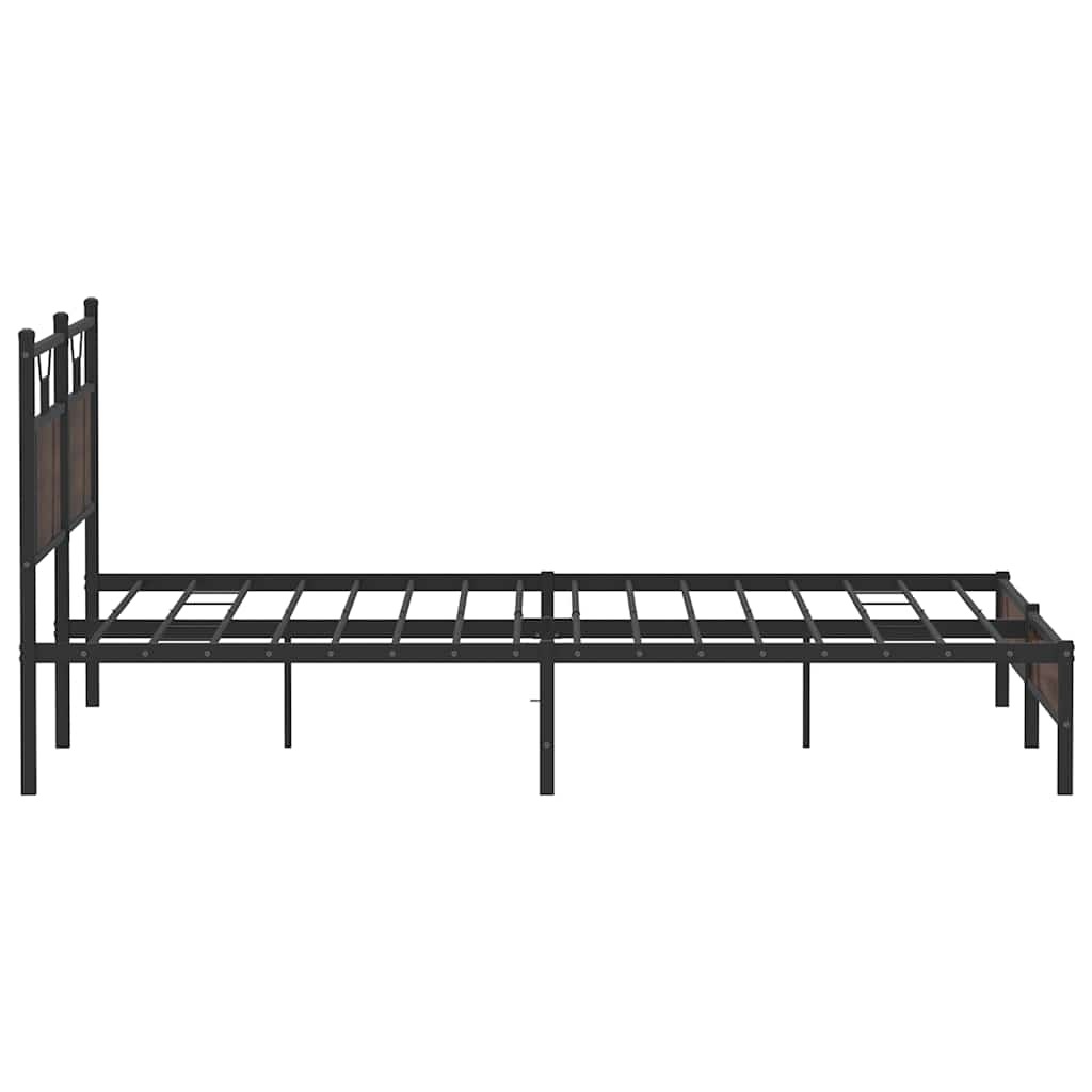barna tölgy színű szerelt fa ágykeret matrac nélkül 160x200 cm