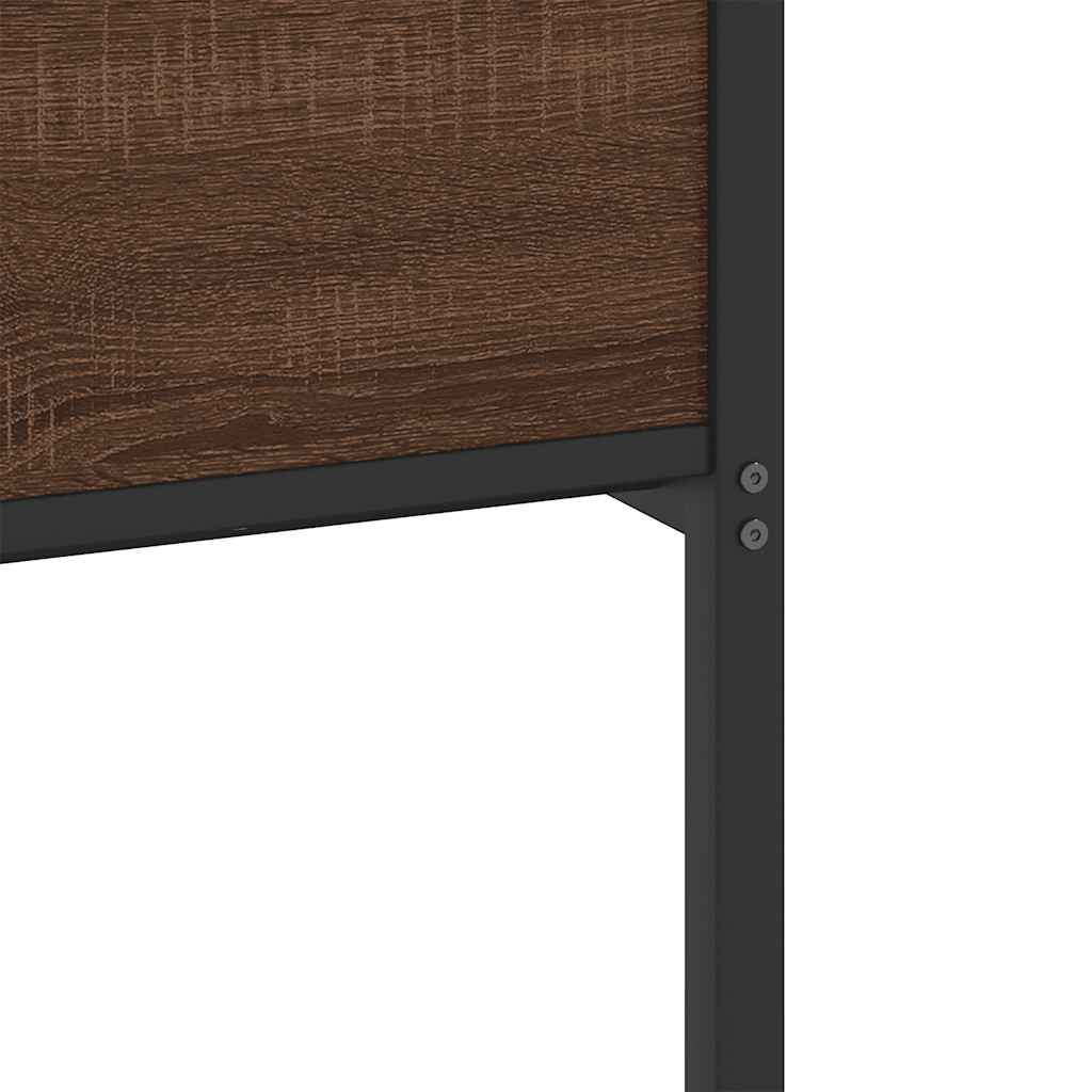 barna tölgy színű szerelt fa ágykeret matrac nélkül 80x200 cm