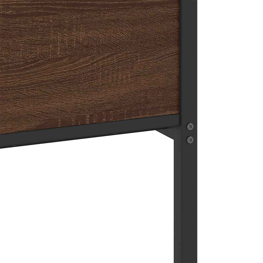 barna tölgy színű szerelt fa ágykeret matrac nélkül 120x190 cm