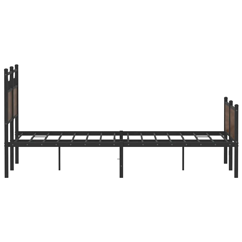 barna tölgy színű szerelt fa ágykeret matrac nélkül 120x200 cm