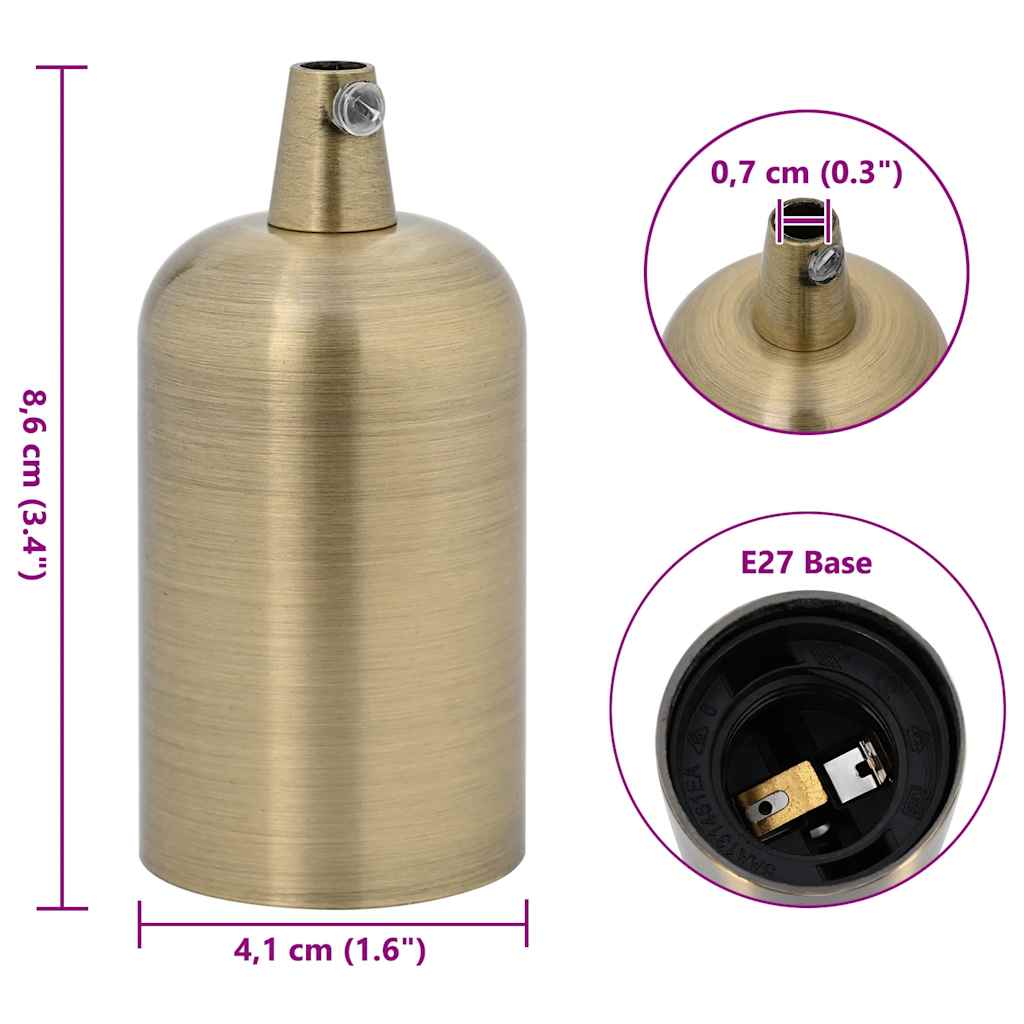 2 db bronz lámpatartók E27
