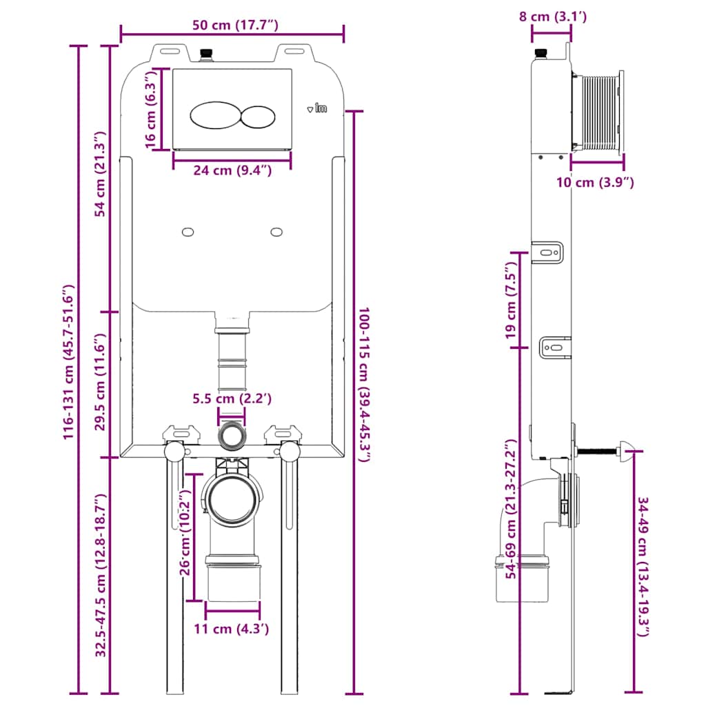 Cisztér Keret tárolóval Fehér 50 x 8 x 131 cm Acél