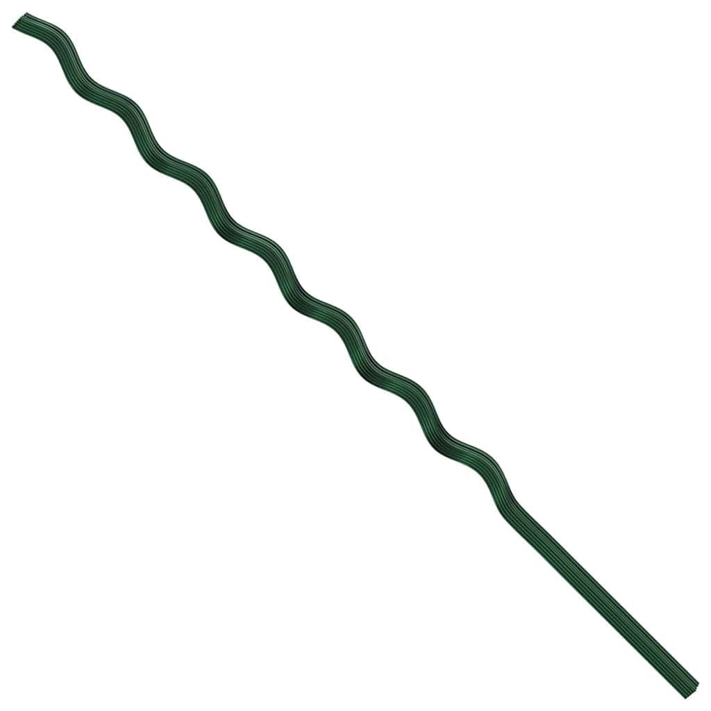 Növénytámogatás 20 pcs Zöld 170 x 0,6 x 0,6 cm Acél