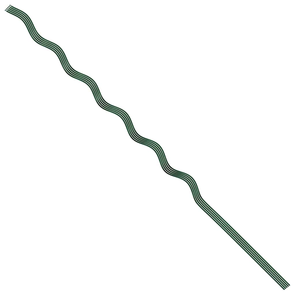 Növénytámogatás 5 pcs Zöld 150 x 0,6 x 0,6 cm Acél