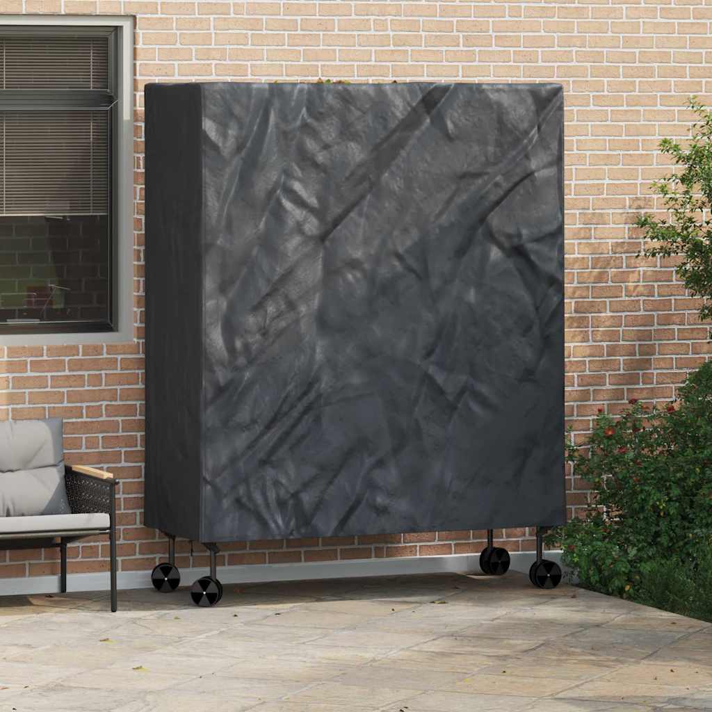 Pingpong Asztal Borító Egyszínű Fekete 165 x 70 x 185 cm szövet