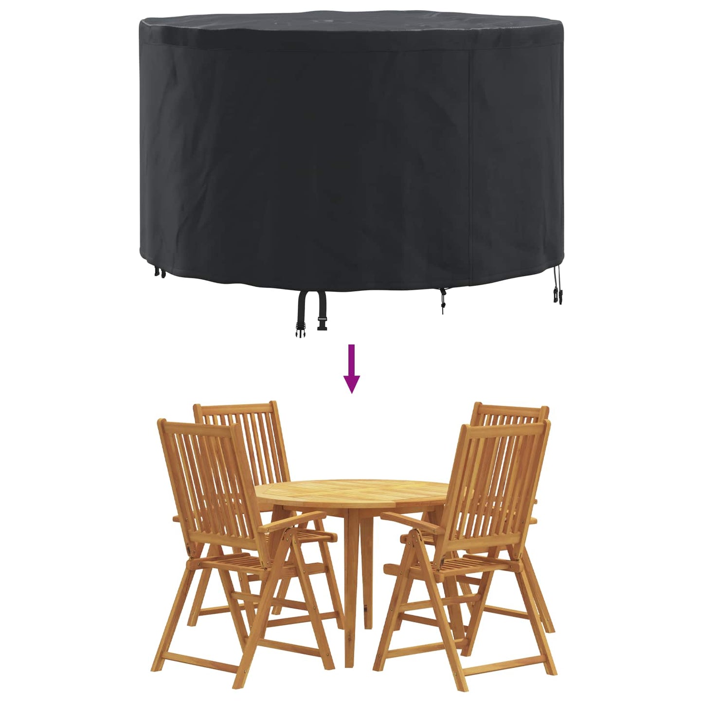 Bútor takaró Fekete 102 x 102 x 71 cm 420D Oxford Szövet