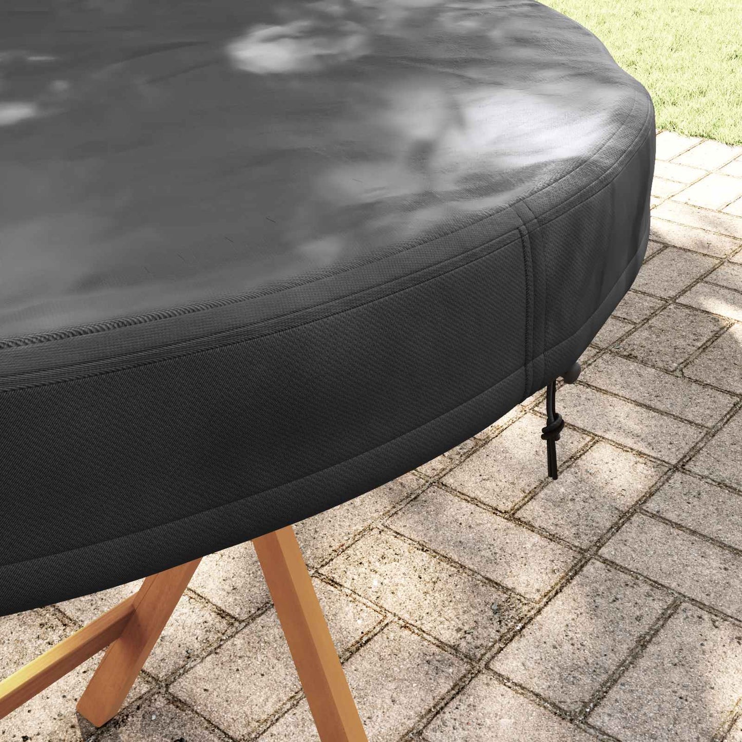 Kültéri Asztal Huzat Fekete 92 x 92 x 10 cm 210D Oxford Szövet