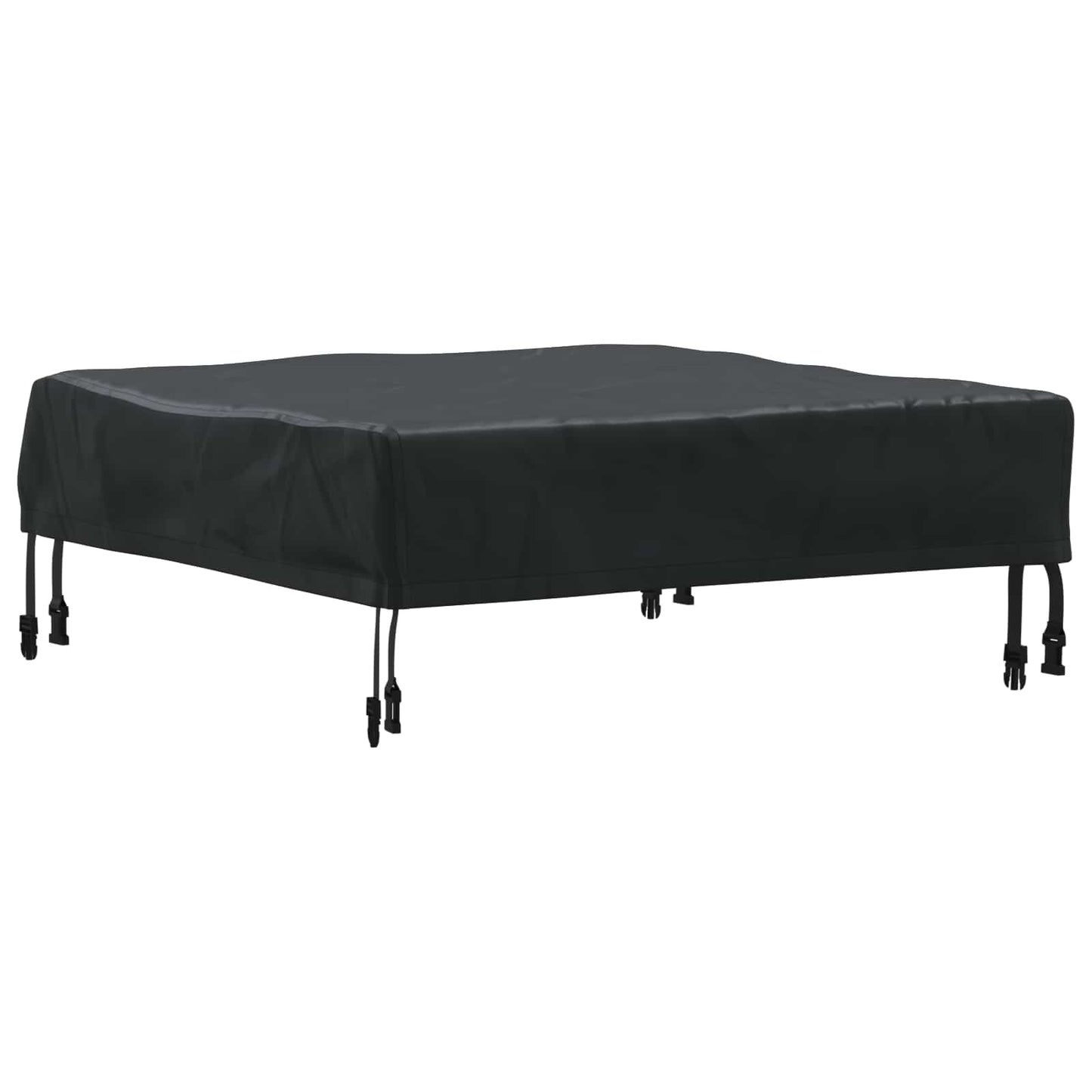 Asztal Fedő Egyszínű Fekete 72 x 72 x 15 cm szövet