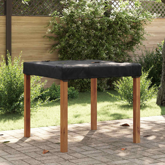 Asztal Fedő Egyszínű Fekete 102 x 102 x 15 cm szövet