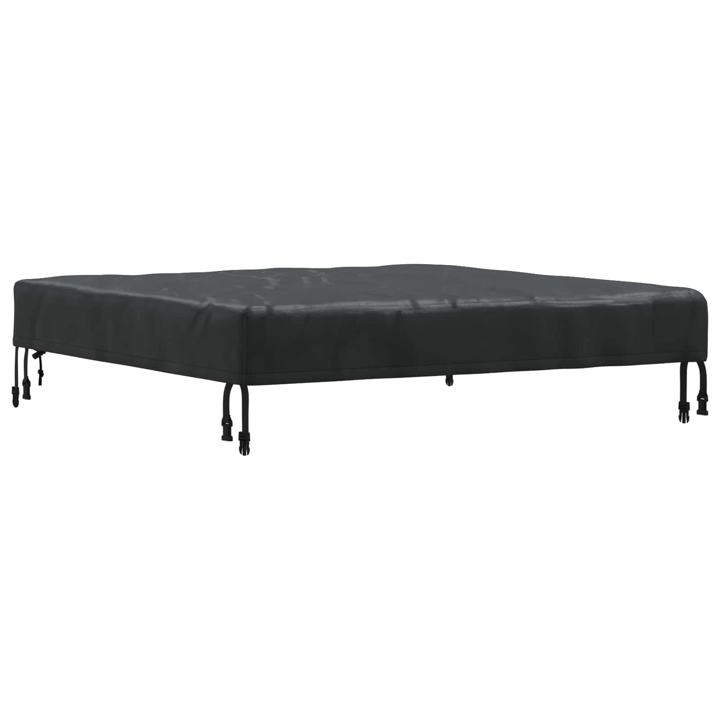 Asztal Fedő Egyszínű Fekete 102 x 102 x 15 cm szövet