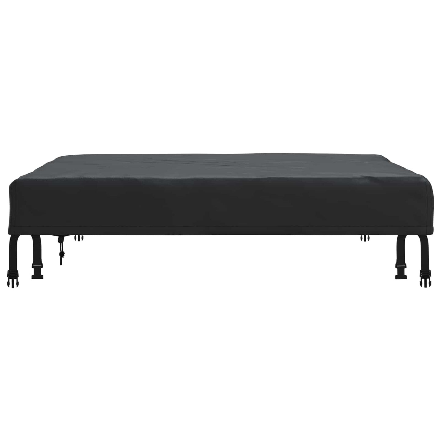 Asztal Fedő Egyszínű Fekete 102 x 102 x 15 cm szövet