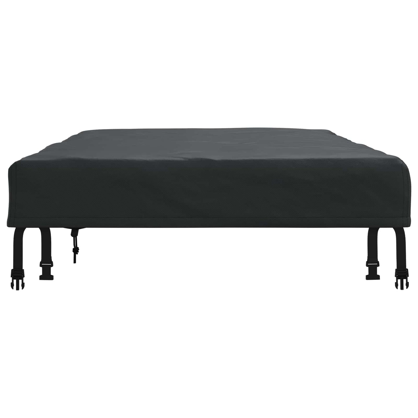 Asztal Fedő Egyszínű Fekete 122 x 72 x 15 cm szövet