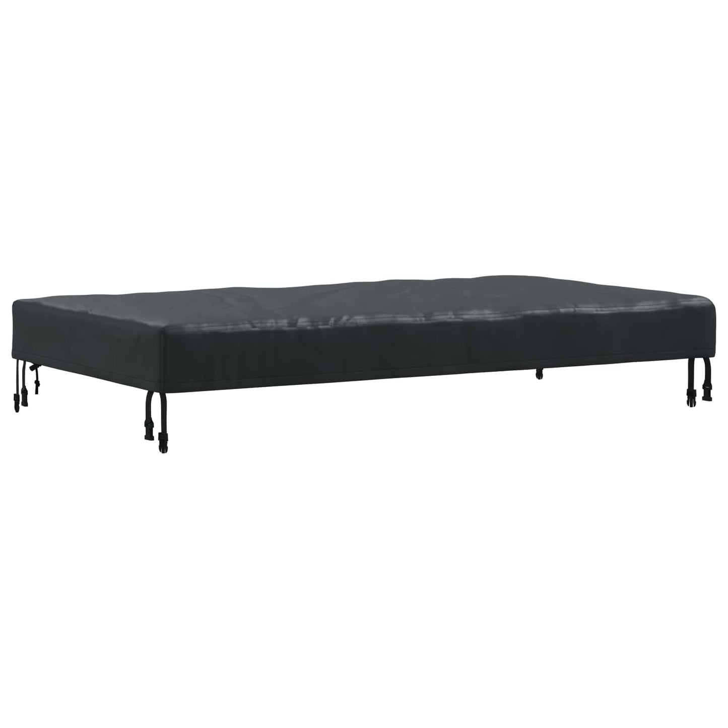 Asztal Fedő Egyszínű Fekete 142 x 82 x 15 cm szövet