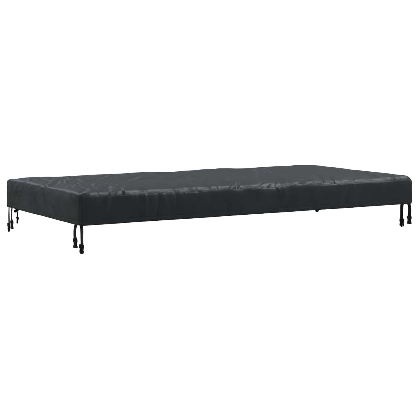 Asztal Fedő Egyszínű Fekete 182 x 102 x 15 cm szövet
