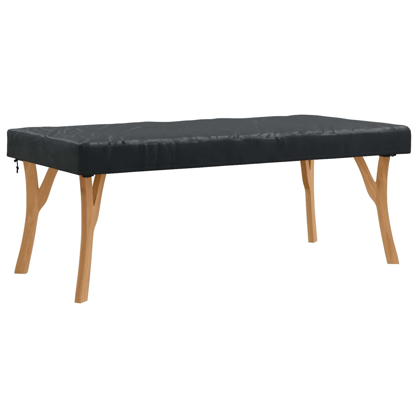 Asztal Fedő Egyszínű Fekete 182 x 102 x 15 cm szövet