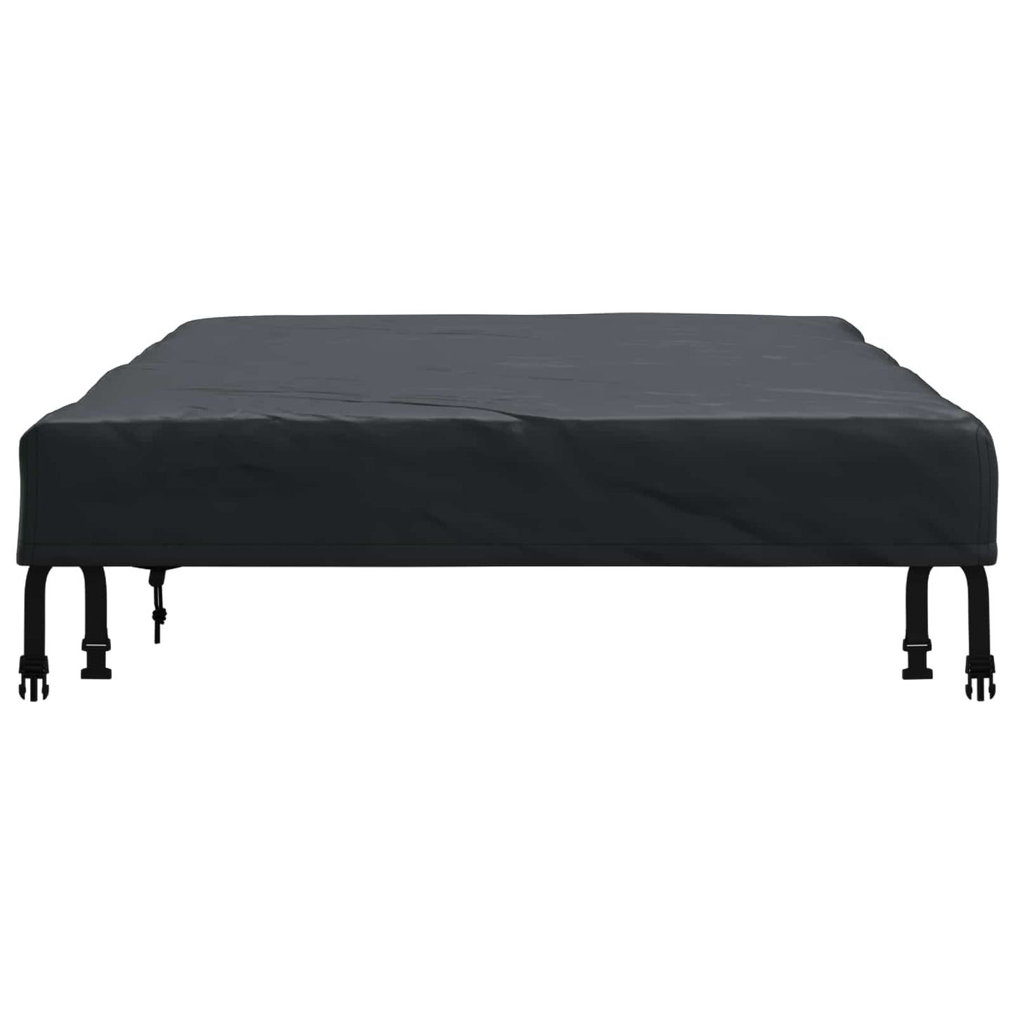 Asztal Fedő Egyszínű Fekete 182 x 102 x 15 cm szövet