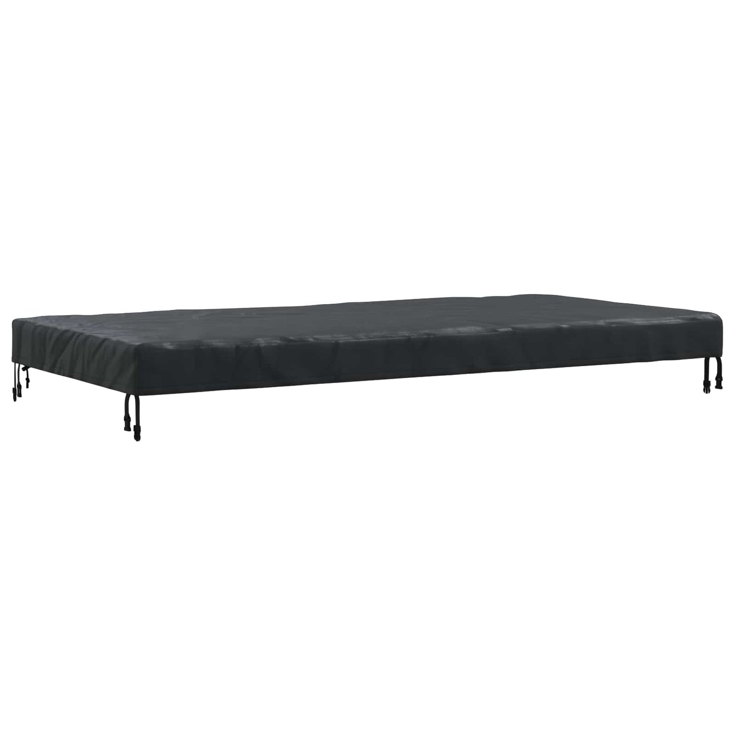 Asztal Fedő Egyszínű Fekete 202 x 92 x 15 cm szövet
