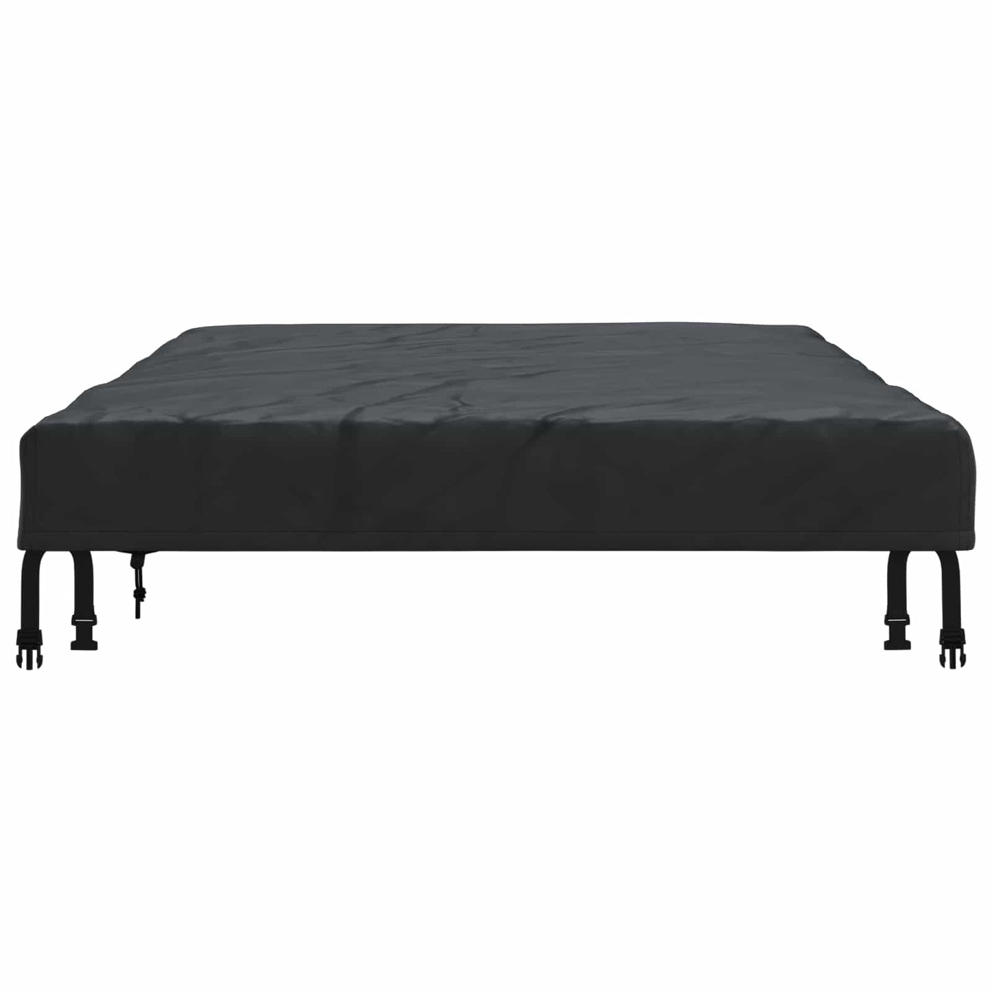 Asztal Fedő Egyszínű Fekete 202 x 92 x 15 cm szövet