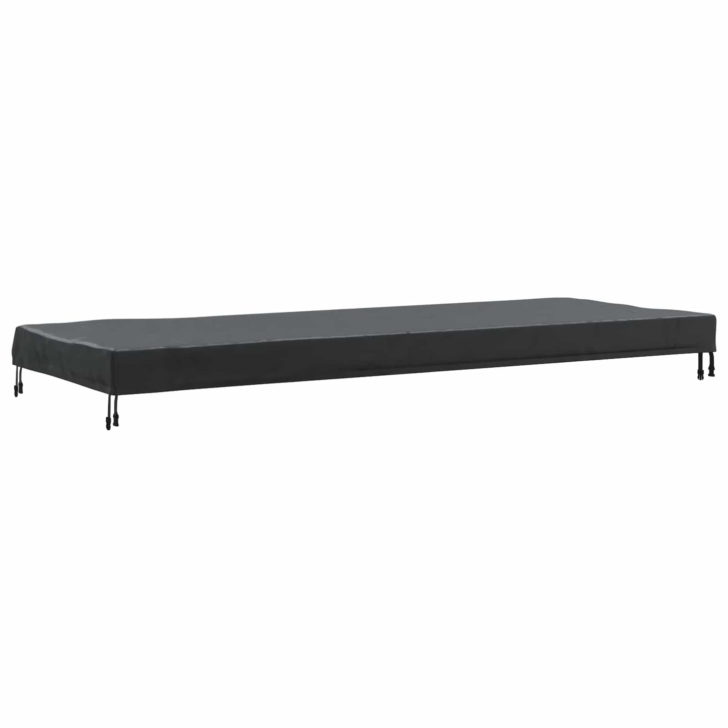 Asztal Fedő Egyszínű Fekete 242 x 102 x 15 cm szövet