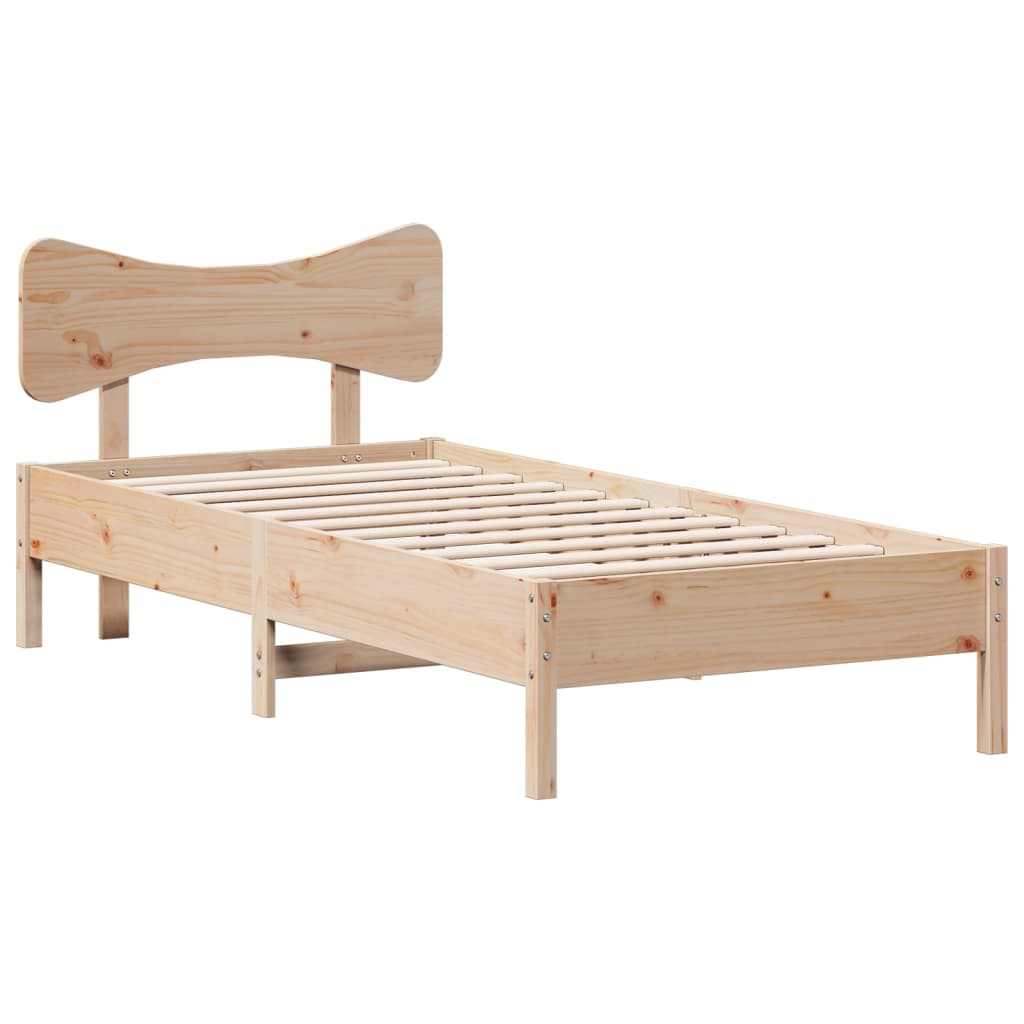 tömör fenyőfa ágy matrac nélkül 75 x 190 cm