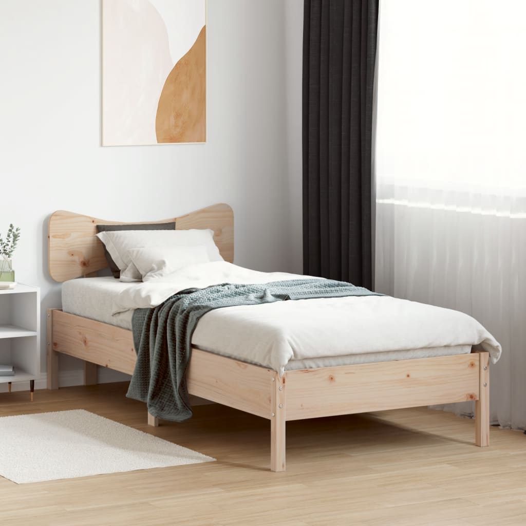 tömör fenyőfa ágy matrac nélkül 75 x 190 cm