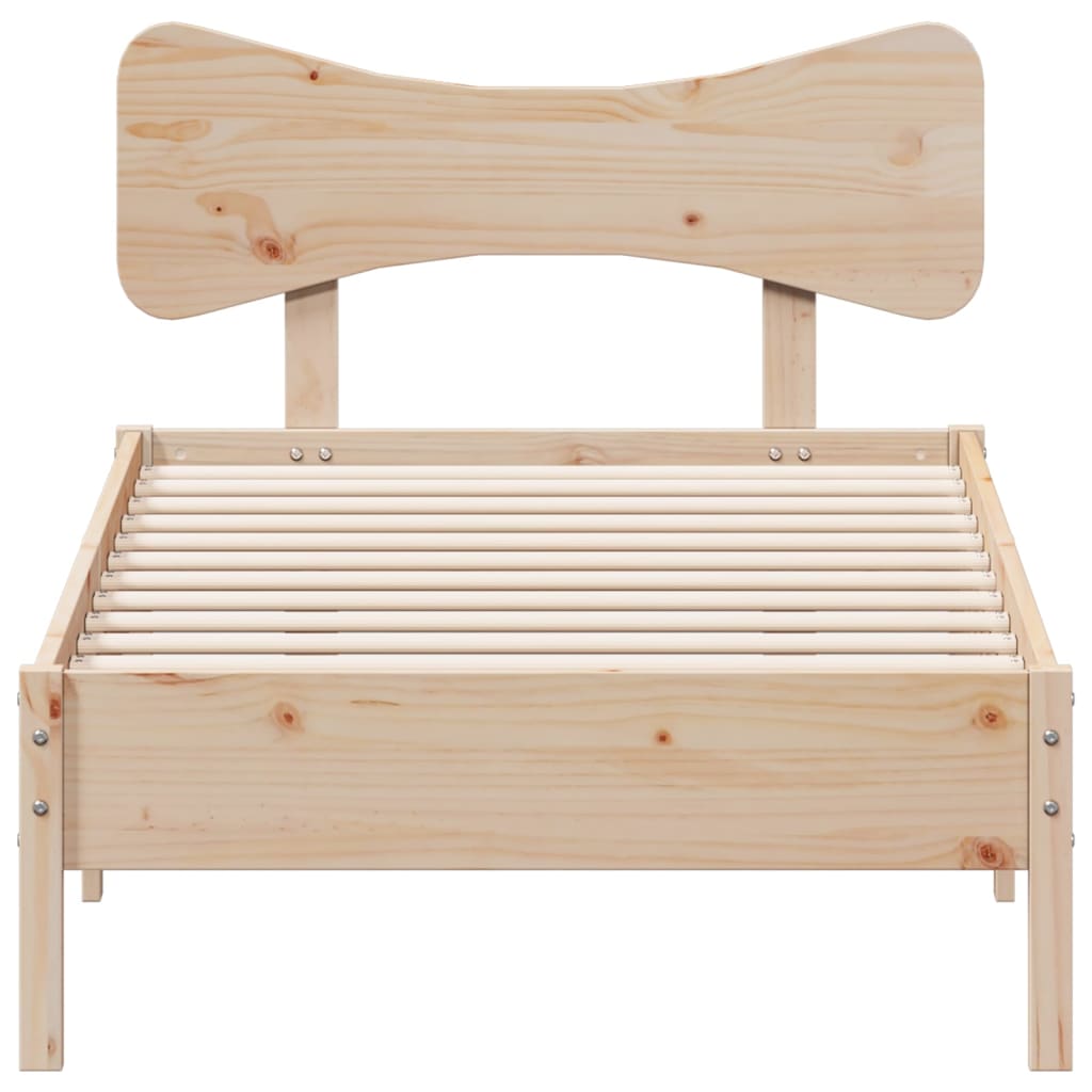 tömör fenyőfa ágy matrac nélkül 75 x 190 cm