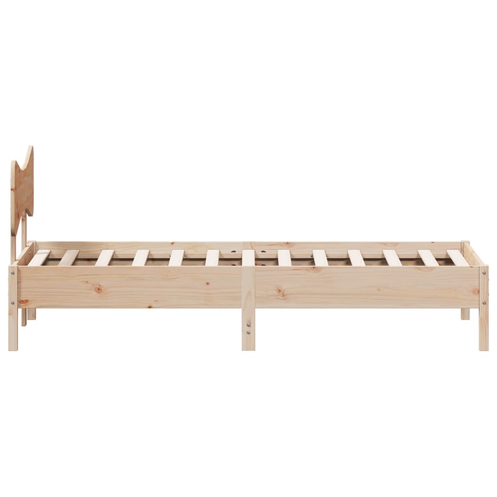 tömör fenyőfa ágy matrac nélkül 75 x 190 cm