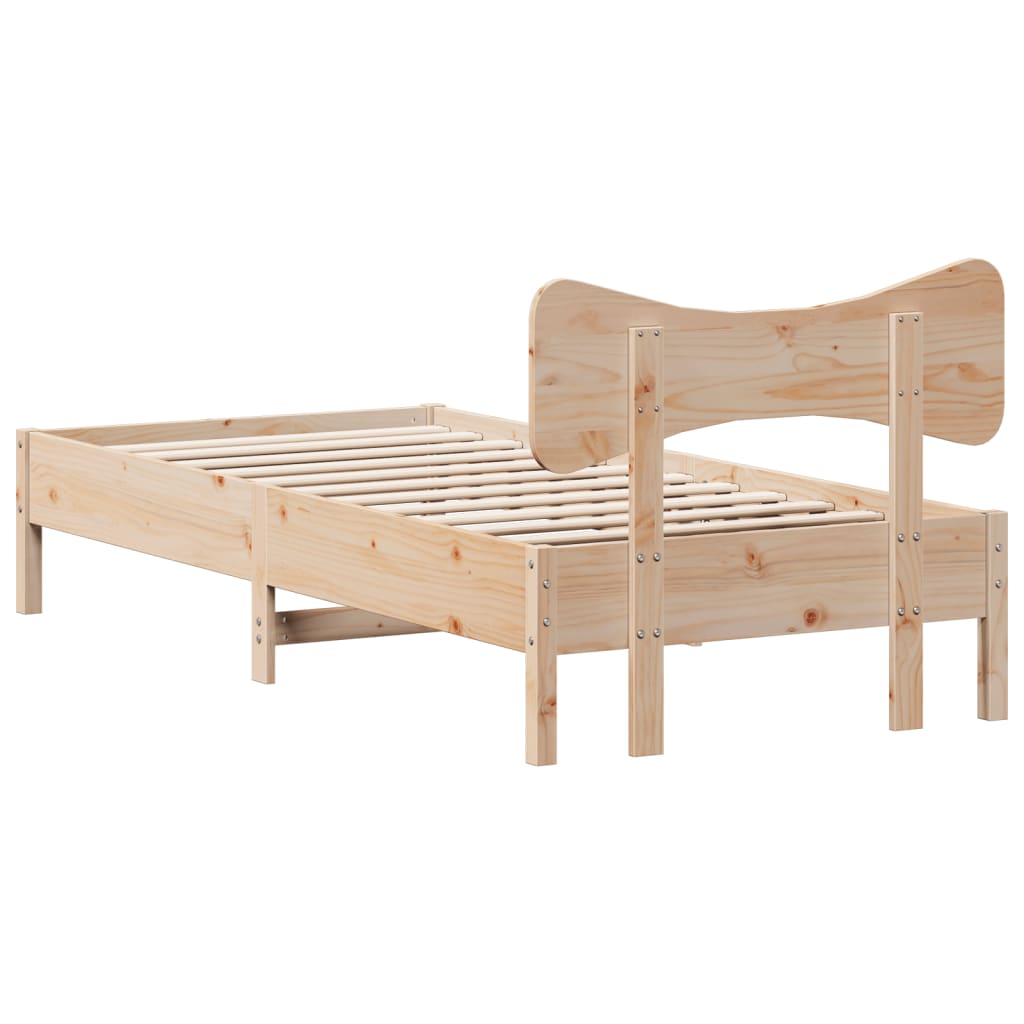 tömör fenyőfa ágy matrac nélkül 75 x 190 cm