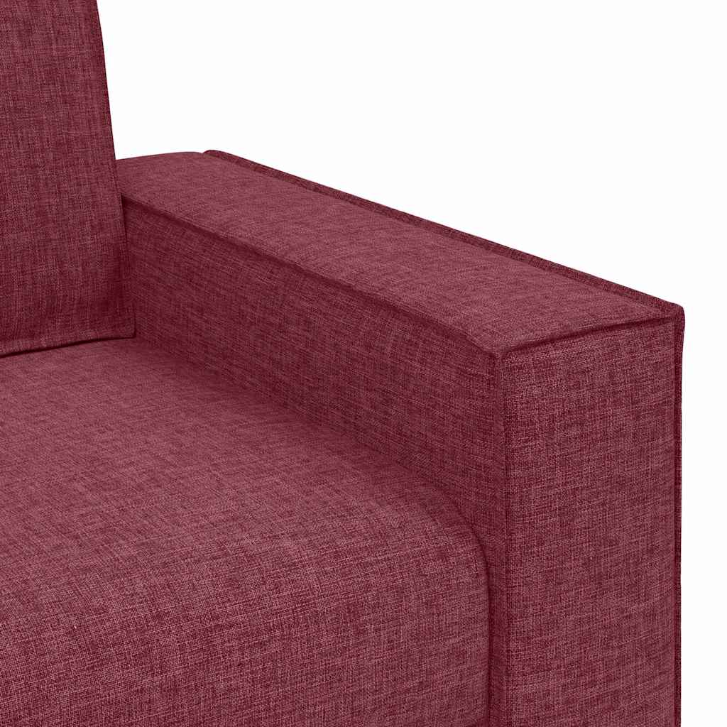 3-Fős kanapé Bordó 220 cm szövet
