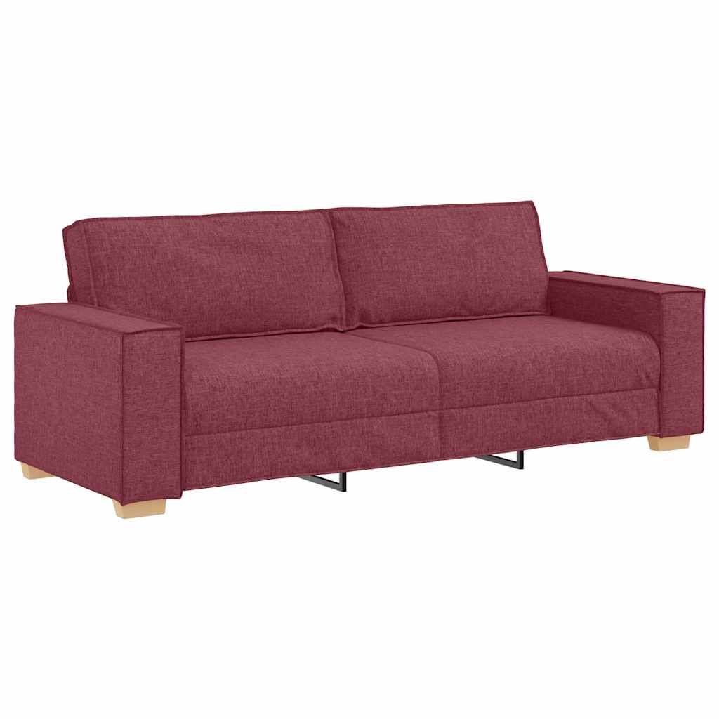 3-Fős kanapé Bordó 220 cm szövet