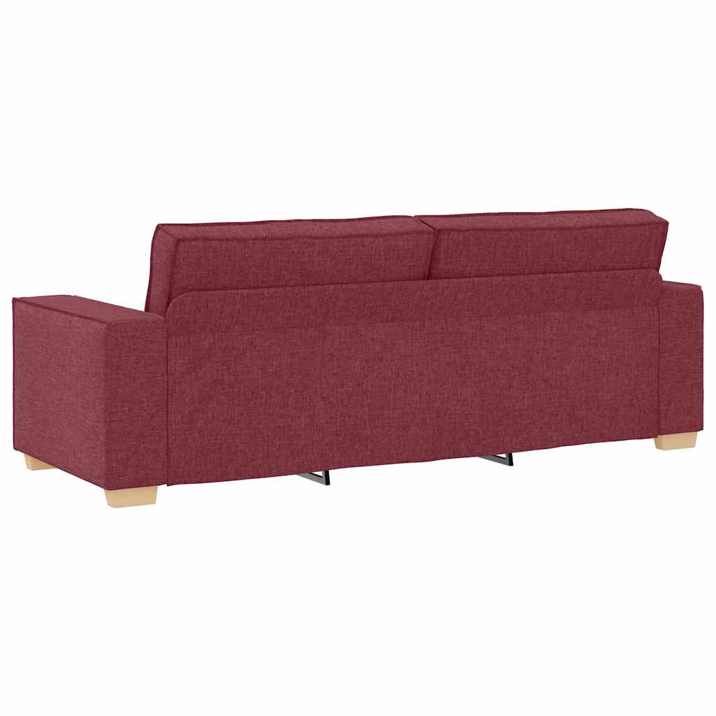 3-Fős kanapé Bordó 220 cm szövet