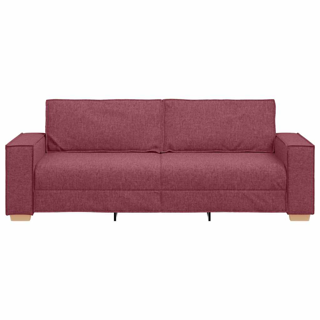 3-Fős kanapé Bordó 220 cm szövet