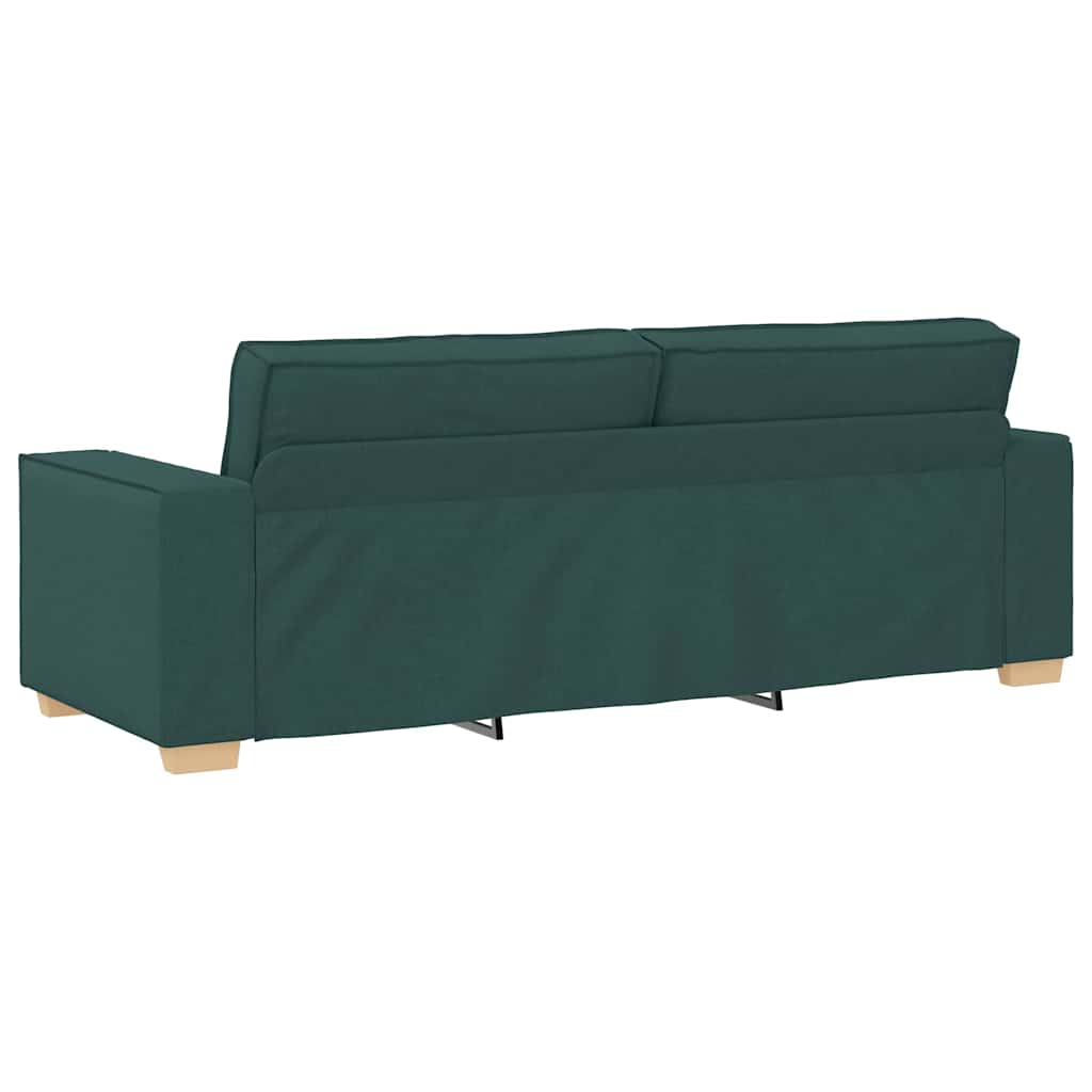 3-Fős kanapé Sötétzöld 220 cm szövet