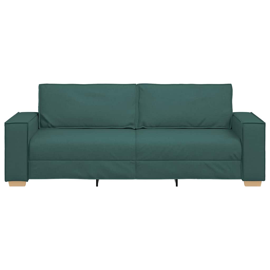 3-Fős kanapé Sötétzöld 220 cm szövet