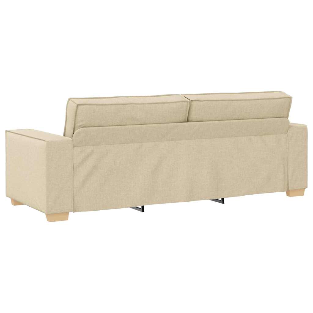 3-Fős kanapé Krém 220 cm szövet