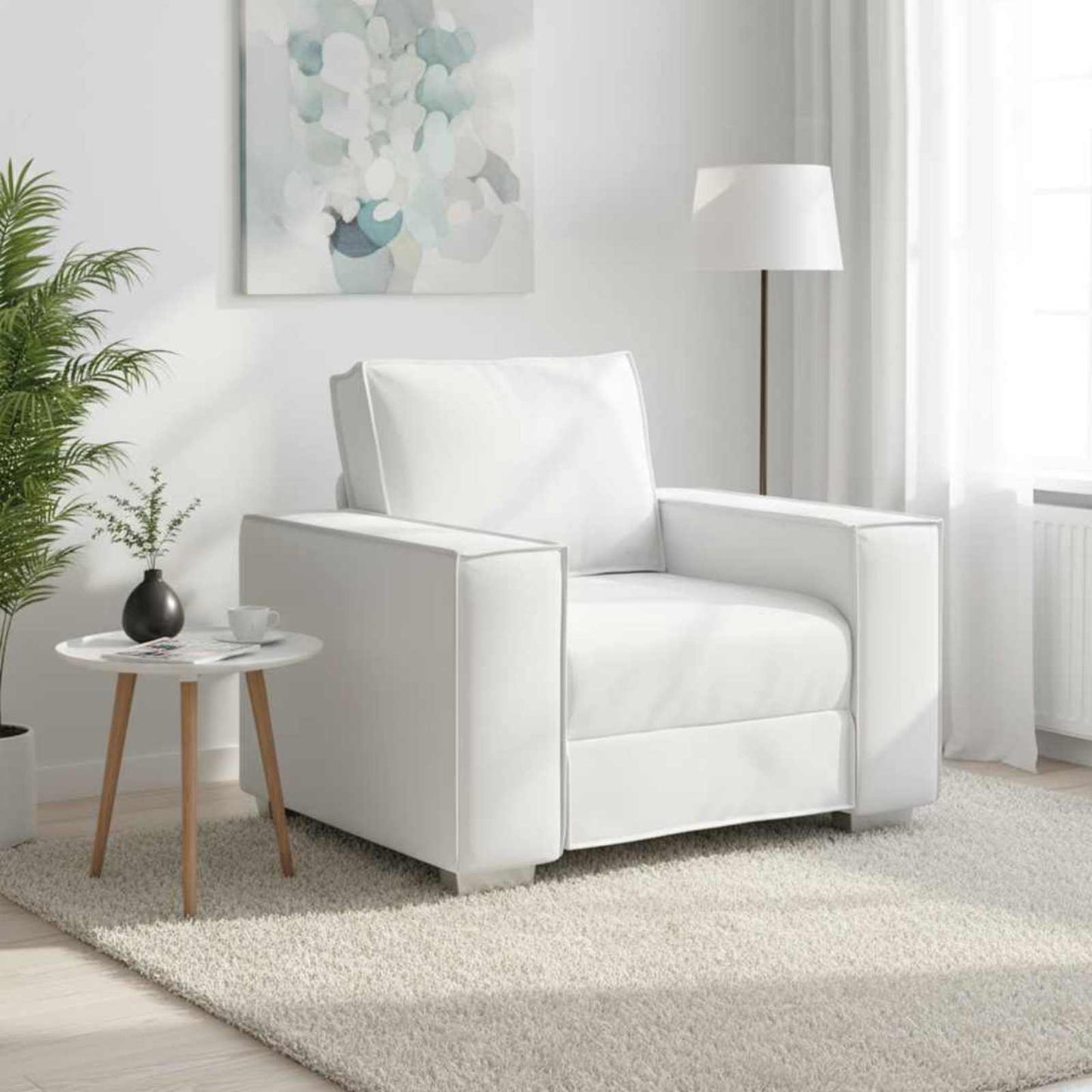 Fotel Fehér 100 cm Műbőr