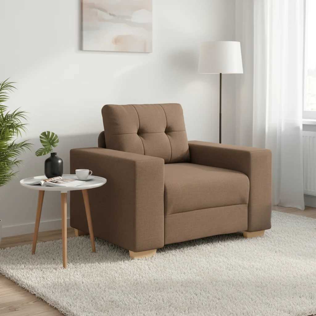 barna szövet kanapéfotel 100x78x80 cm