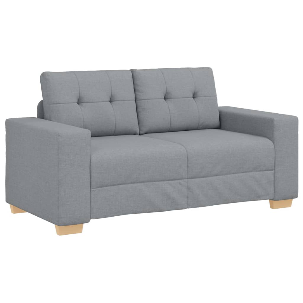világosszürke szövet loveseat kanapé 160x77x82 cm