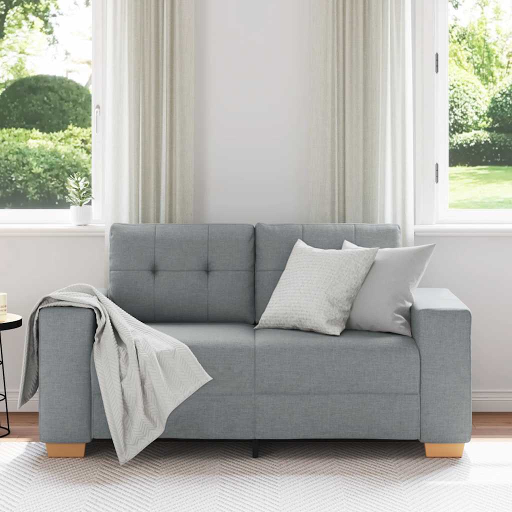világosszürke szövet loveseat kanapé 160x77x82 cm