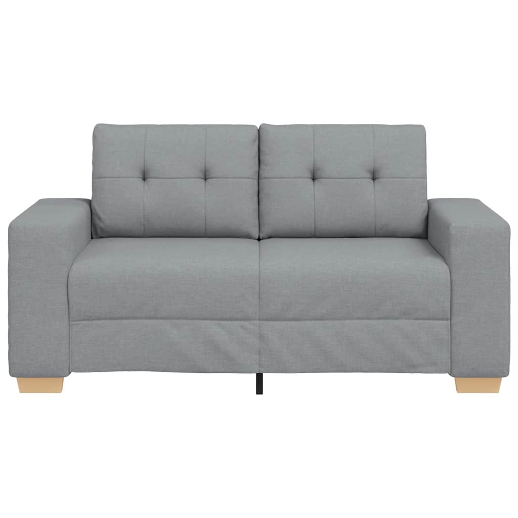 világosszürke szövet loveseat kanapé 160x77x82 cm