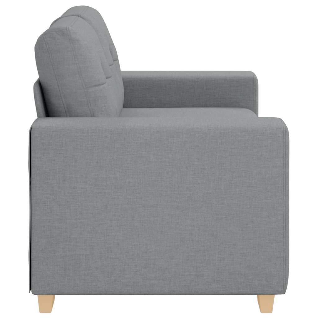 világosszürke szövet loveseat kanapé 160x77x82 cm