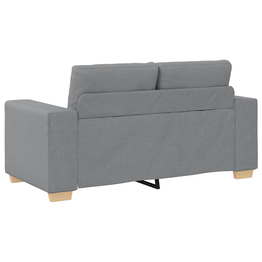 világosszürke szövet loveseat kanapé 160x77x82 cm